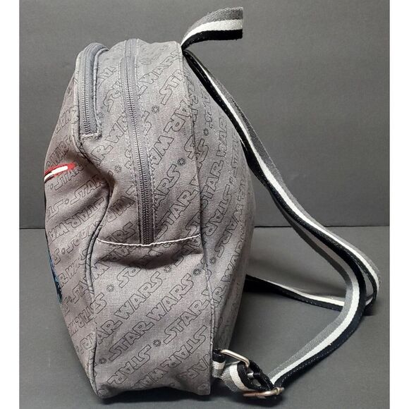 Pottery Barn Kids Backpack Star Wars Grey Logo Darth Vader Light Saber Book Bag - Picture 3 of 11
